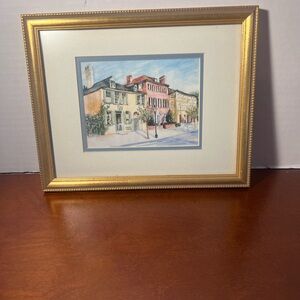 Charleston Print “Washington Slept Here” by Betty Schwark Framed 8x10